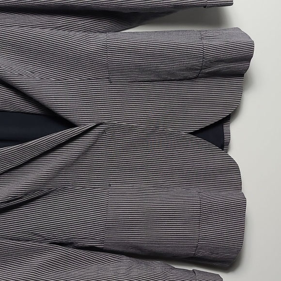 LES COPAINS Striped Blazer Snap Button Closure Jacket in Gray Size 42 - Picture 6 of 16